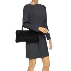 Pre Owned Givenchy Black Monogram Canvas and Leather Tassel Tote 