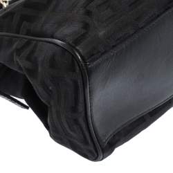 Pre Owned Givenchy Black Monogram Canvas and Leather Tassel Tote 