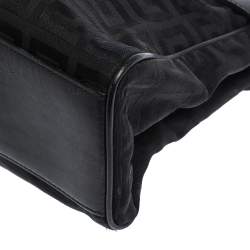 Pre Owned Givenchy Black Monogram Canvas and Leather Tassel Tote 