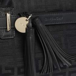 Pre Owned Givenchy Black Monogram Canvas and Leather Tassel Tote 
