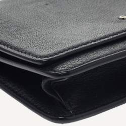 Pre Owned Givenchy Black Leather Pandora Wallet on Chain