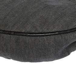 Pre Owned Givenchy Grey/Black Denim and Leather Hobo