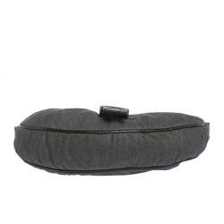 Pre Owned Givenchy Grey/Black Denim and Leather Hobo