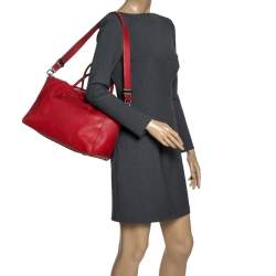 Pre Owned Givenchy Red Leather Medium Antigona Satchel