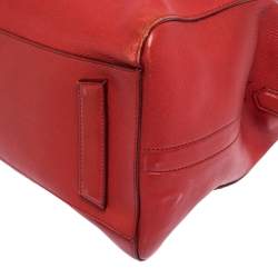 Pre Owned Givenchy Red Leather Medium Antigona Satchel