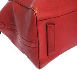 Pre Owned Givenchy Red Leather Medium Antigona Satchel