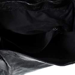 Pre Owned Givenchy Black Patent Leather Double Pocket Shoulder Bag