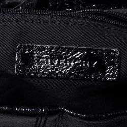 Pre Owned Givenchy Black Patent Leather Double Pocket Shoulder Bag