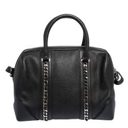 Givenchy Black Leather Medium Chain Lucrezia Duffel Bag