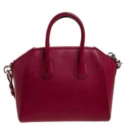 مملوكة مسبقًا Givenchy Fuchsia Leather Mini Antigona Satchel