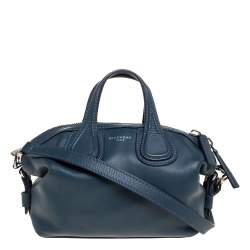 Pre Owned Givenchy Blue Leather Mini Nightingale Bag