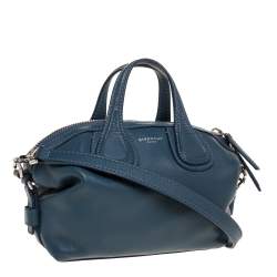Pre Owned Givenchy Blue Leather Mini Nightingale Bag