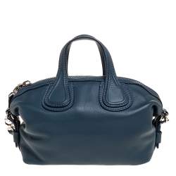 Pre Owned Givenchy Blue Leather Mini Nightingale Bag