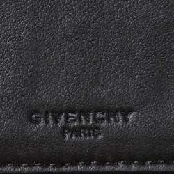 مملوكة مسبقًا Givenchy Black Leather Rottweiler Zip Around Wallet