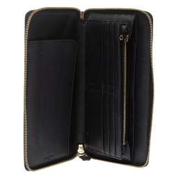 مملوكة مسبقًا Givenchy Black Leather Rottweiler Zip Around Wallet