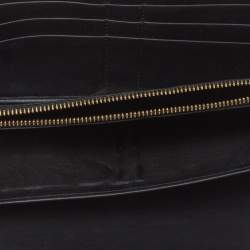 مملوكة مسبقًا Givenchy Black Leather Rottweiler Zip Around Wallet