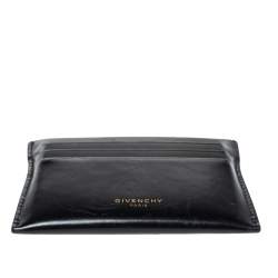 مملوكة مسبقًا Givenchy Black Leather Star Card Holder
