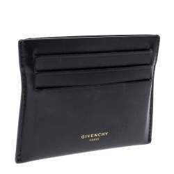 مملوكة مسبقًا Givenchy Black Leather Star Card Holder