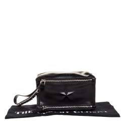 مملوكة مسبقًا Givenchy Black Leather Pandora Wristlet Clutch