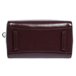 Pre Owned Givenchy Burgundy Patent Leather Mini Antigona Satchel