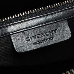 Pre Owned Givenchy Black Croc Embossed Leather Medium Antigona Satchel
