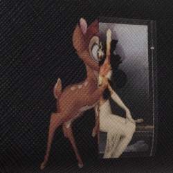 مملوكة مسبقًا Givenchy Black Leather Mini Bambi Zip Around Wallet