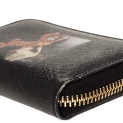 مملوكة مسبقًا Givenchy Black Leather Mini Bambi Zip Around Wallet