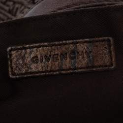 Pre Owned Givenchy Brown Monogram Shimmering Canvas and Leather Hobo