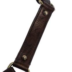 Pre Owned Givenchy Brown Monogram Shimmering Canvas and Leather Hobo