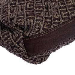 Pre Owned Givenchy Brown Monogram Shimmering Canvas and Leather Hobo