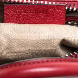 Pre Owned Givenchy Red Leather Mini Antigona Satchel