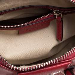 Pre Owned Givenchy Red Leather Mini Antigona Satchel