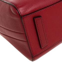 Pre Owned Givenchy Red Leather Mini Antigona Satchel