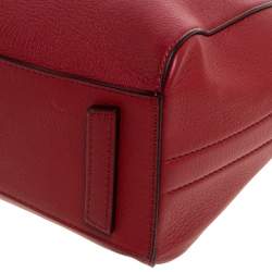Pre Owned Givenchy Red Leather Mini Antigona Satchel