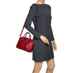 Pre Owned Givenchy Red Leather Mini Antigona Satchel