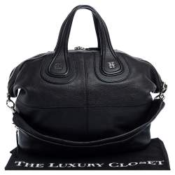 Pre Owned حقيبة جيفنشي نايتنغيل نايلون وجلد سوداء متوسطة