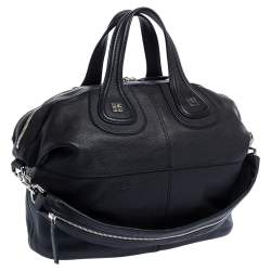Pre Owned حقيبة جيفنشي نايتنغيل نايلون وجلد سوداء متوسطة