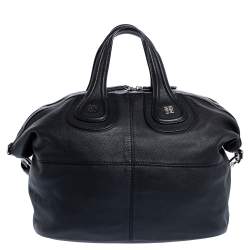 Pre Owned حقيبة جيفنشي نايتنغيل نايلون وجلد سوداء متوسطة