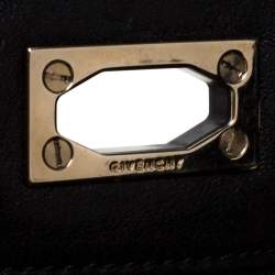 Pre Owned Givenchy Black/Red Calfhair Shark Tooth Mini Chain Shoulder Bag