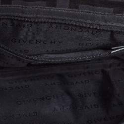 Pre Owned حقيبة كتف جيفنشى قلاب إبزيم جلد وكانفاس شهير سوداء