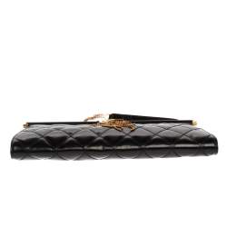 Pre Owned Givenchy Black Quilted Leather Medium Gem Shoulder Bag