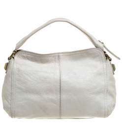 Pre Owned حقيبة جيفنشي جلد أوف وايت جيوب متعددة بسحابات