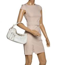 Pre Owned حقيبة جيفنشي جلد أوف وايت جيوب متعددة بسحابات