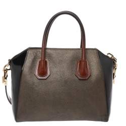 Givenchy Tri Color Textured Leather and Rubber Small Antigona Satchel