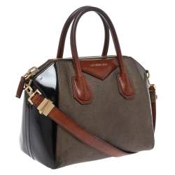 Givenchy Tri Color Textured Leather and Rubber Small Antigona Satchel