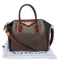 Givenchy Tri Color Textured Leather and Rubber Small Antigona Satchel