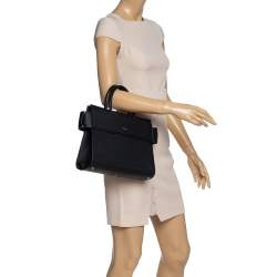 Pre Owned Givenchy Black Leather Medium Horizon Tote
