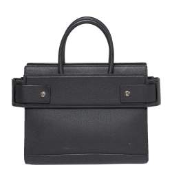 Pre Owned Givenchy Black Leather Medium Horizon Tote