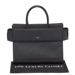 Pre Owned Givenchy Black Leather Medium Horizon Tote