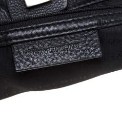 Pre Owned Givenchy Black Signature Canvas and Leather Double Zip Tote